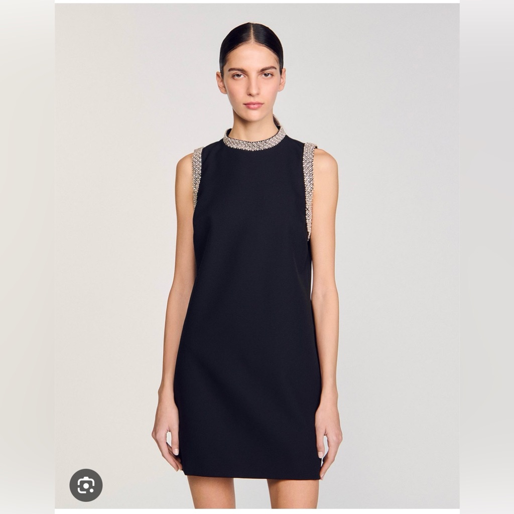 Sandro Black Sleeveless Dress